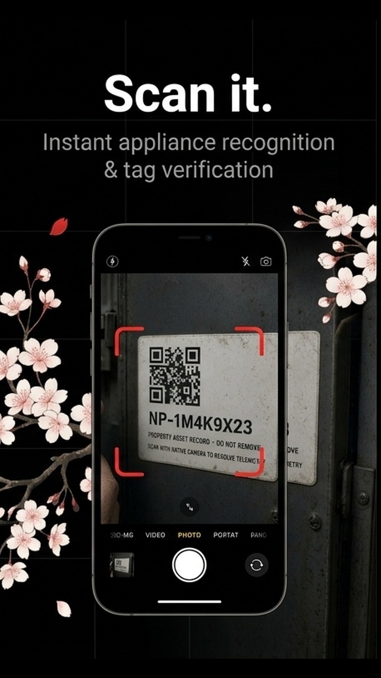 01 / Scan it. — Instant hardware recognition with tamper-evident tags.